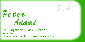 peter adami business card